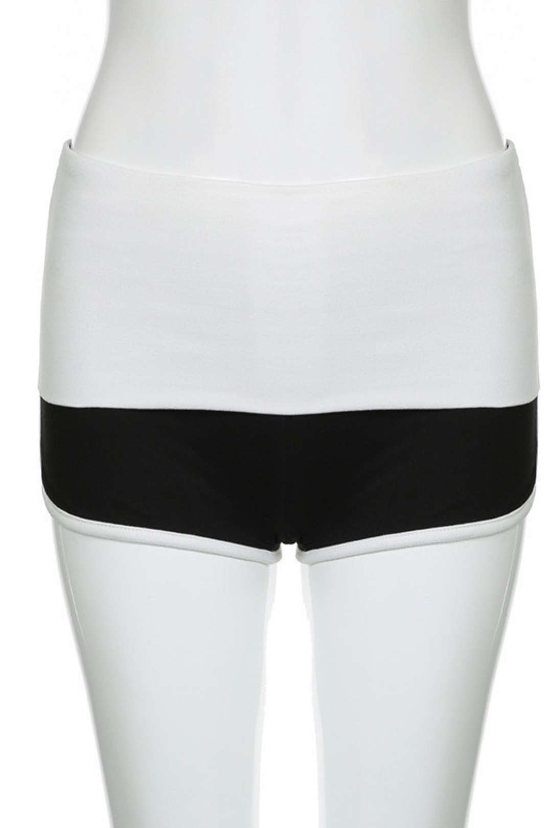 Contrasting Peach Butt-lifting Elastic Sports Casual Short