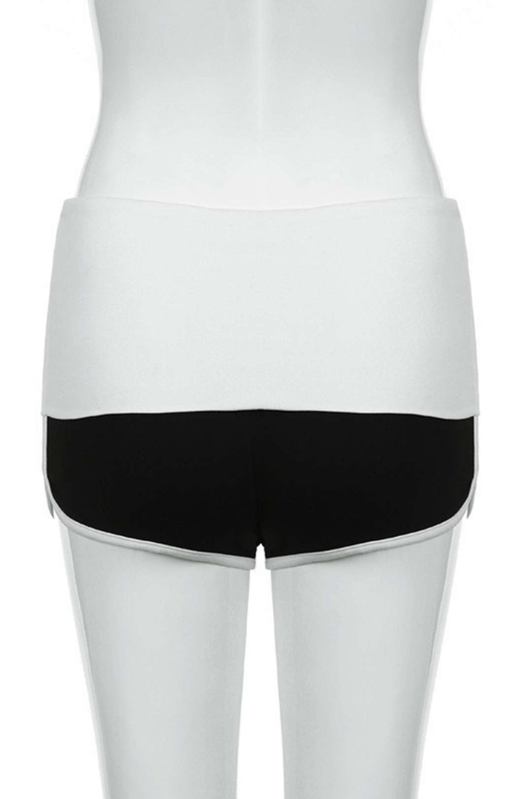 Contrasting Peach Butt-lifting Elastic Sports Casual Short