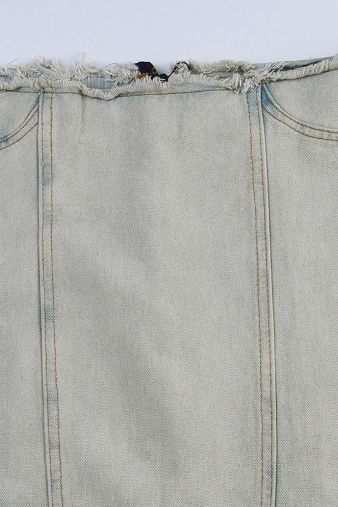 Gradient Color Irregular Sexy Slit Raw Edge Mid-length Skirt