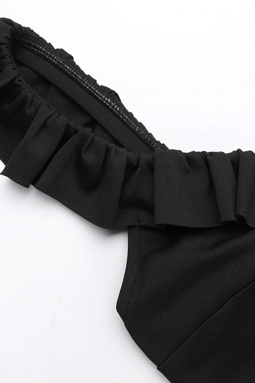 Sexy Suspender Ruffle Hottie Mini Dress