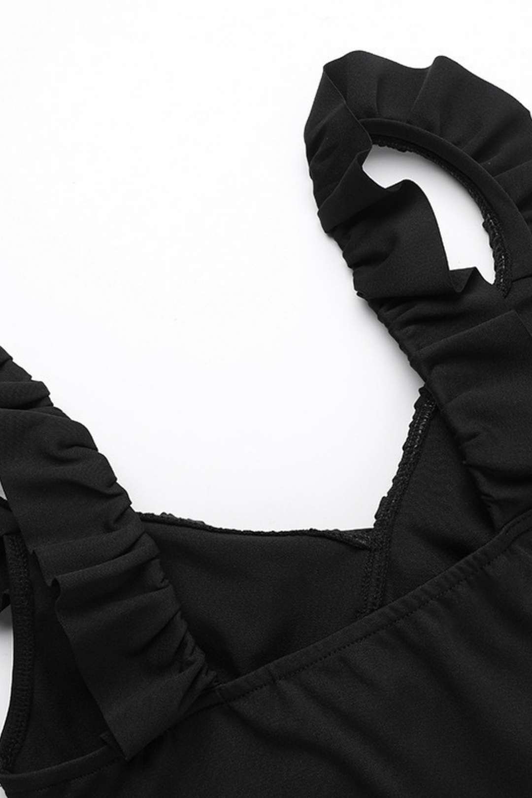 Sexy Suspender Ruffle Hottie Mini Dress