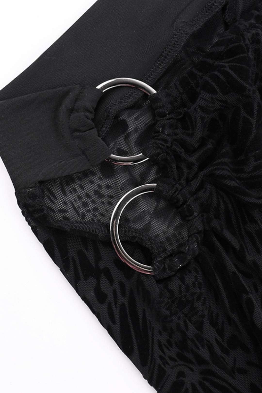 Flocking Strap Waist Tube Top And Trousers Suit