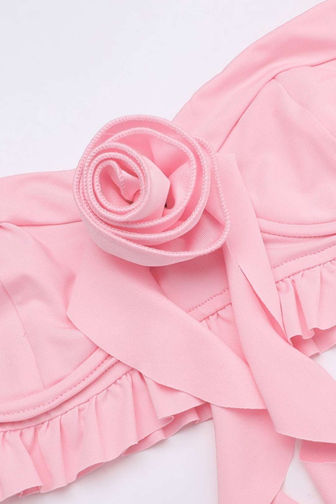 Sexy Suspender Tops Flower Skirt Suit