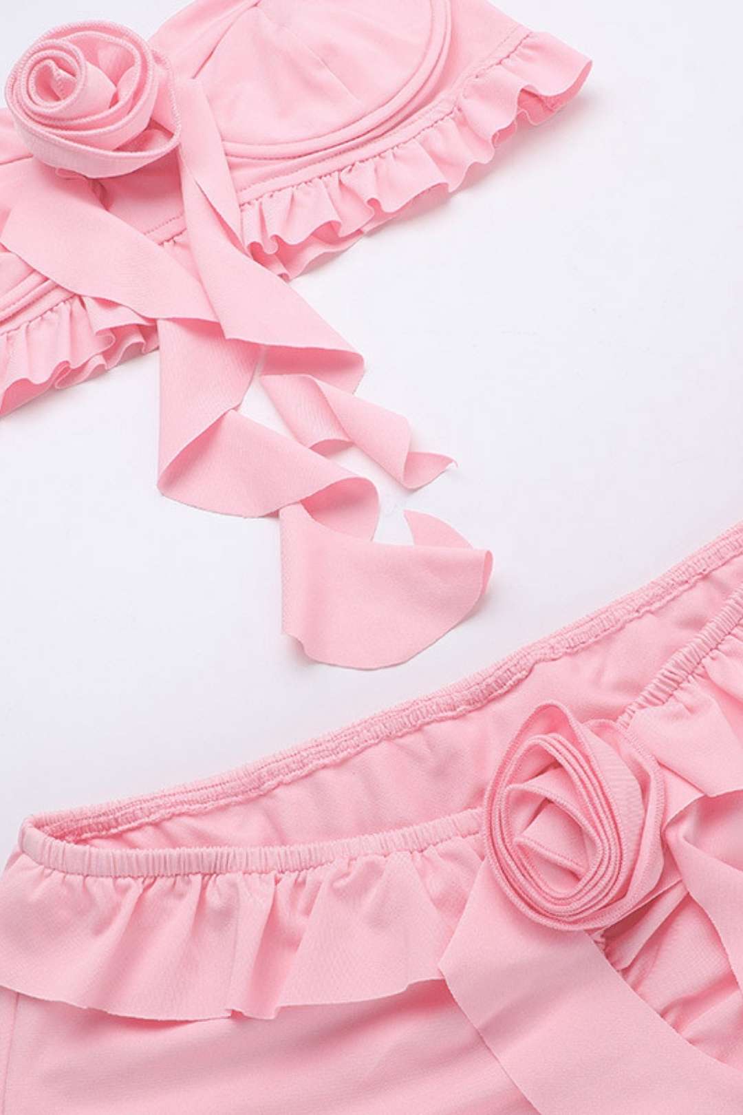 Sexy Suspender Tops Flower Skirt Suit