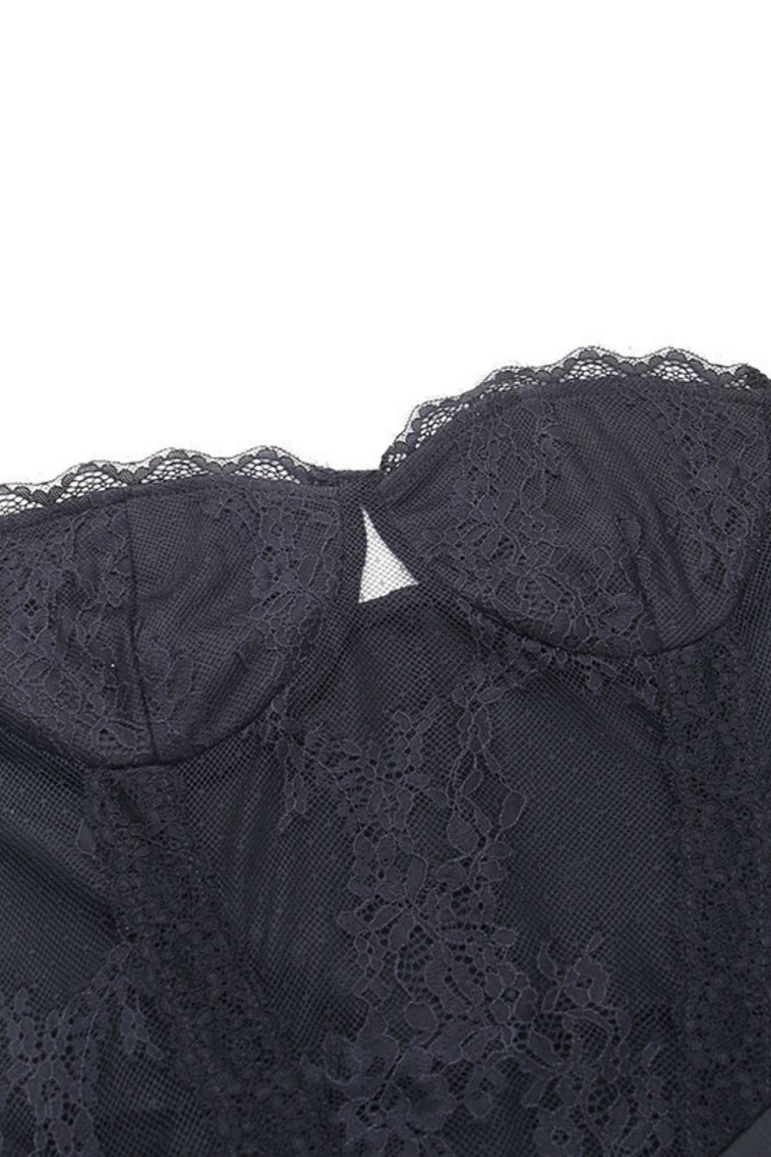 Sexy Lace Tube Top Splicing Dress