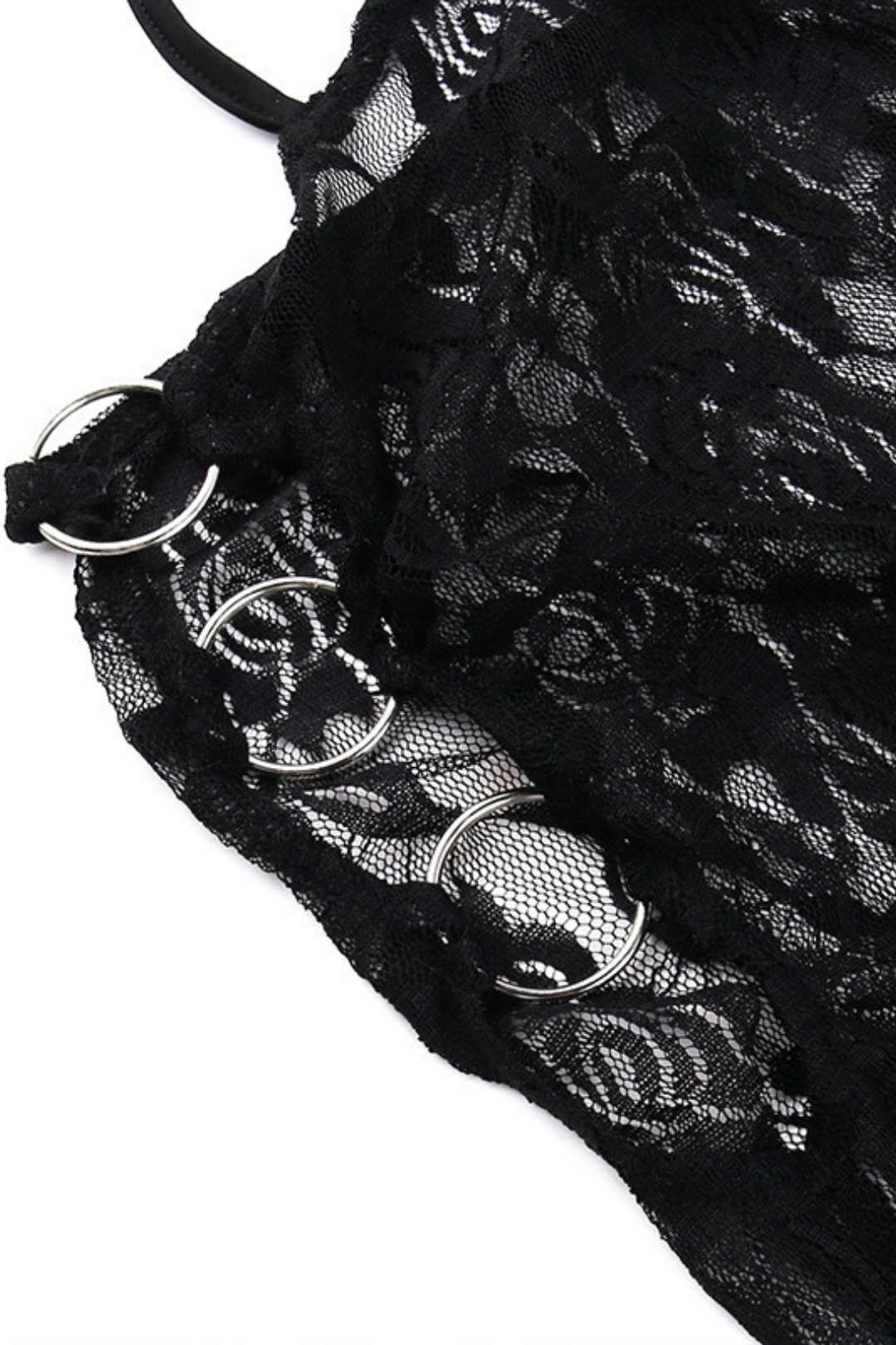 Short-sleeved Lace Hollow Jumpsuit