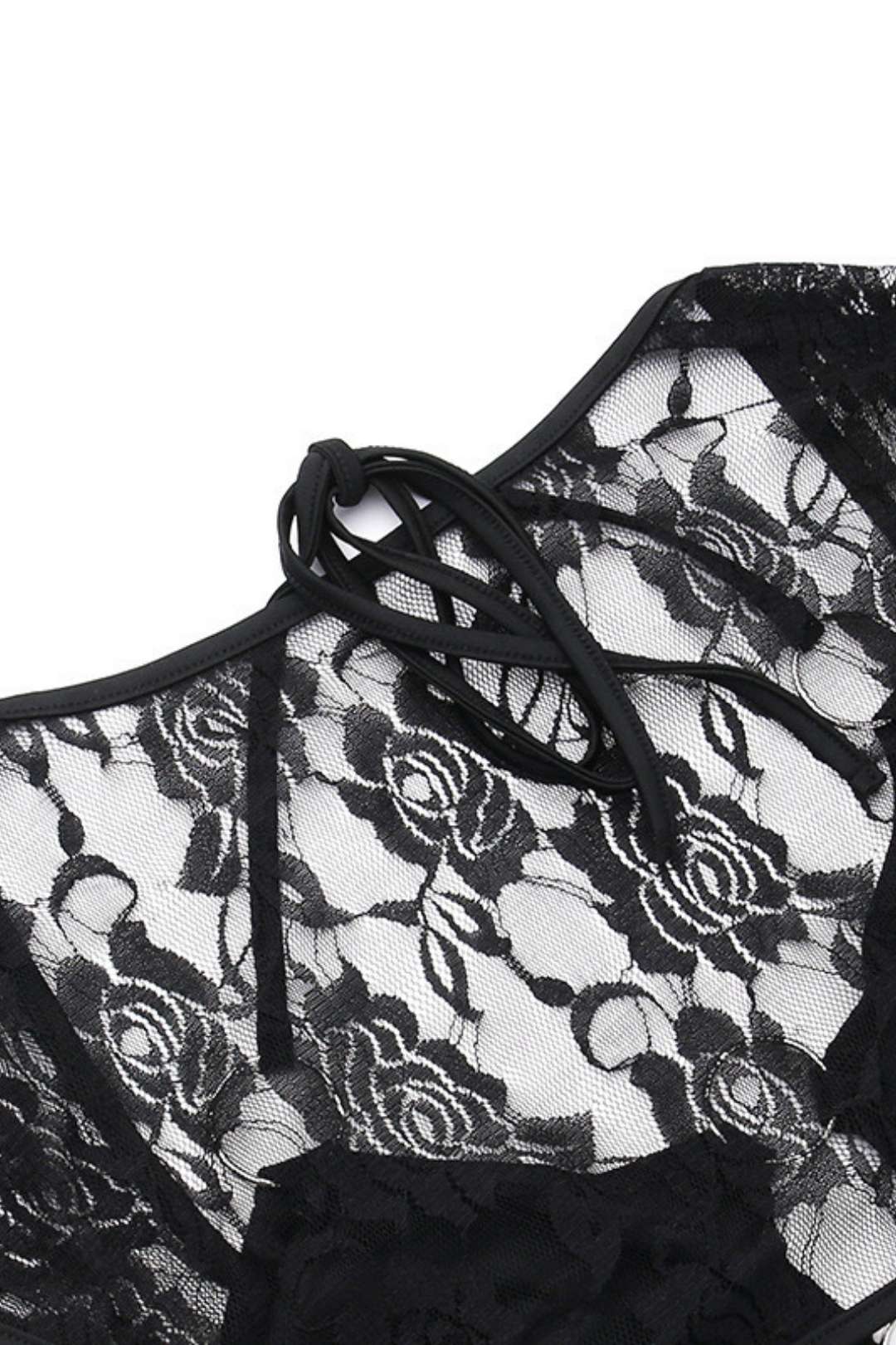 Short-sleeved Lace Hollow Jumpsuit