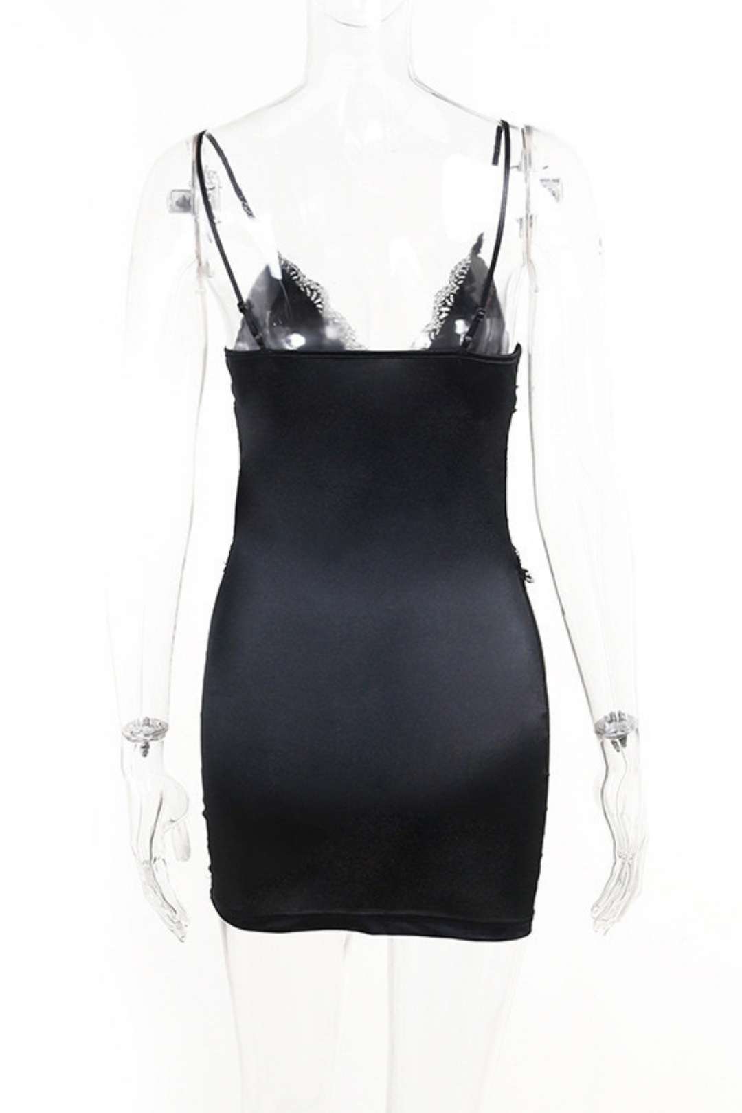 Sexy Deep V Busty Waist Hollow Suspender Dress