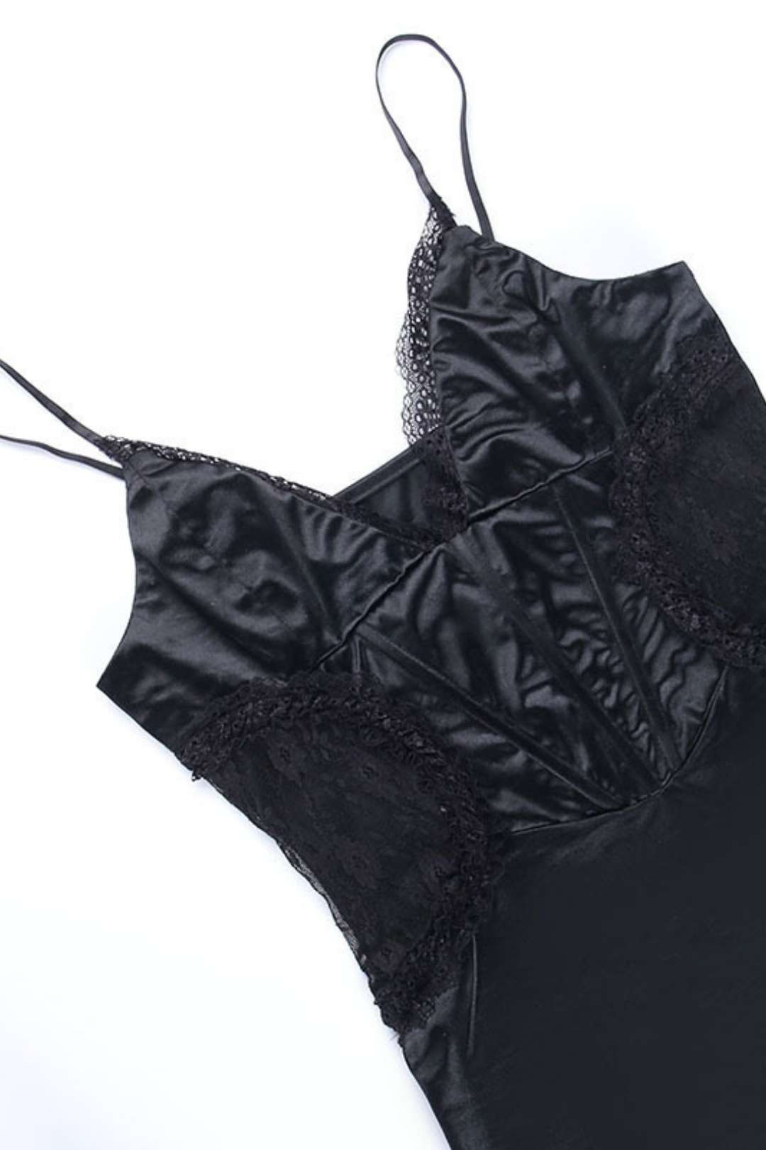 Sexy Deep V Busty Waist Hollow Suspender Dress