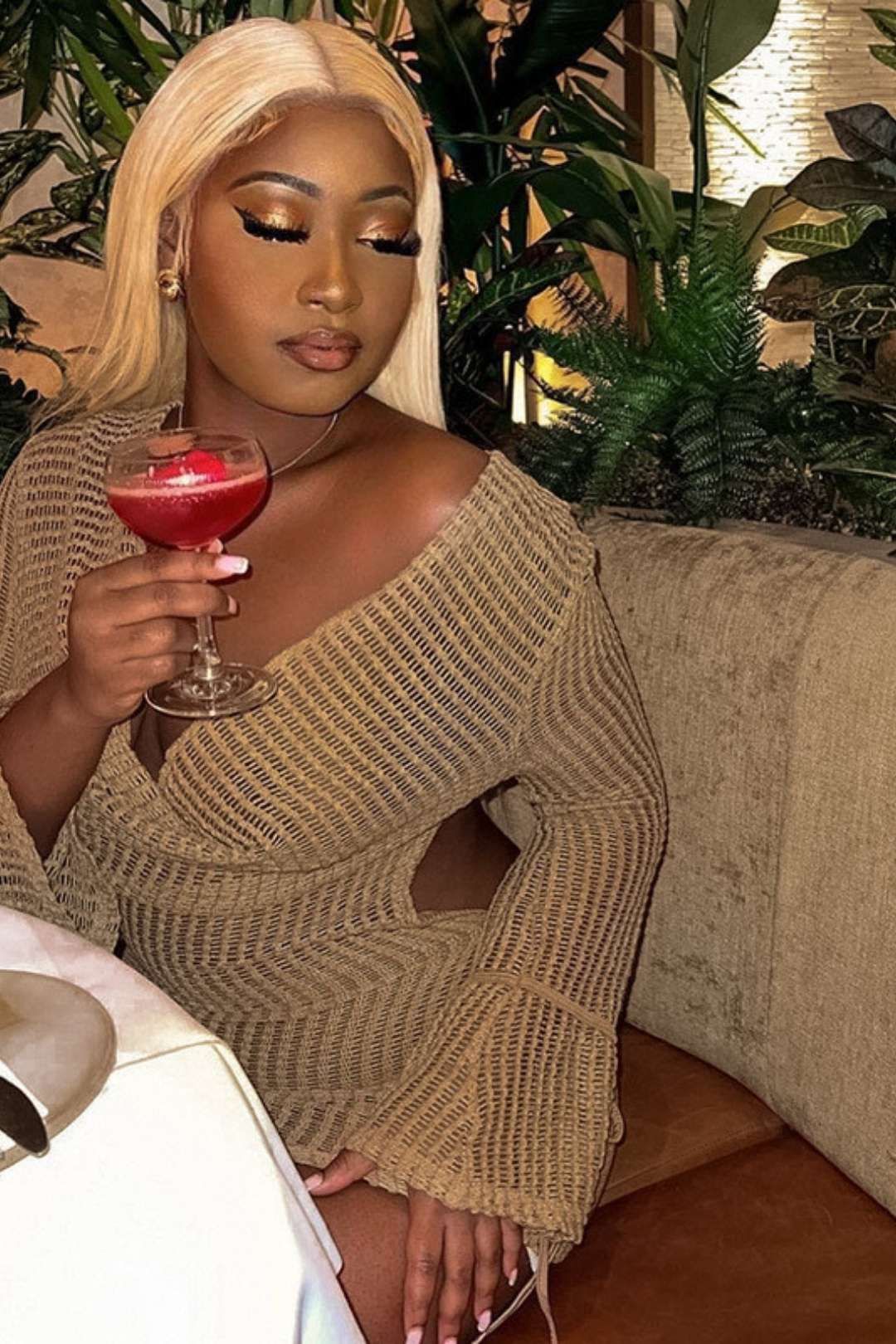 Summer Hip-hugging Long-sleeved Hollow Backless Dress