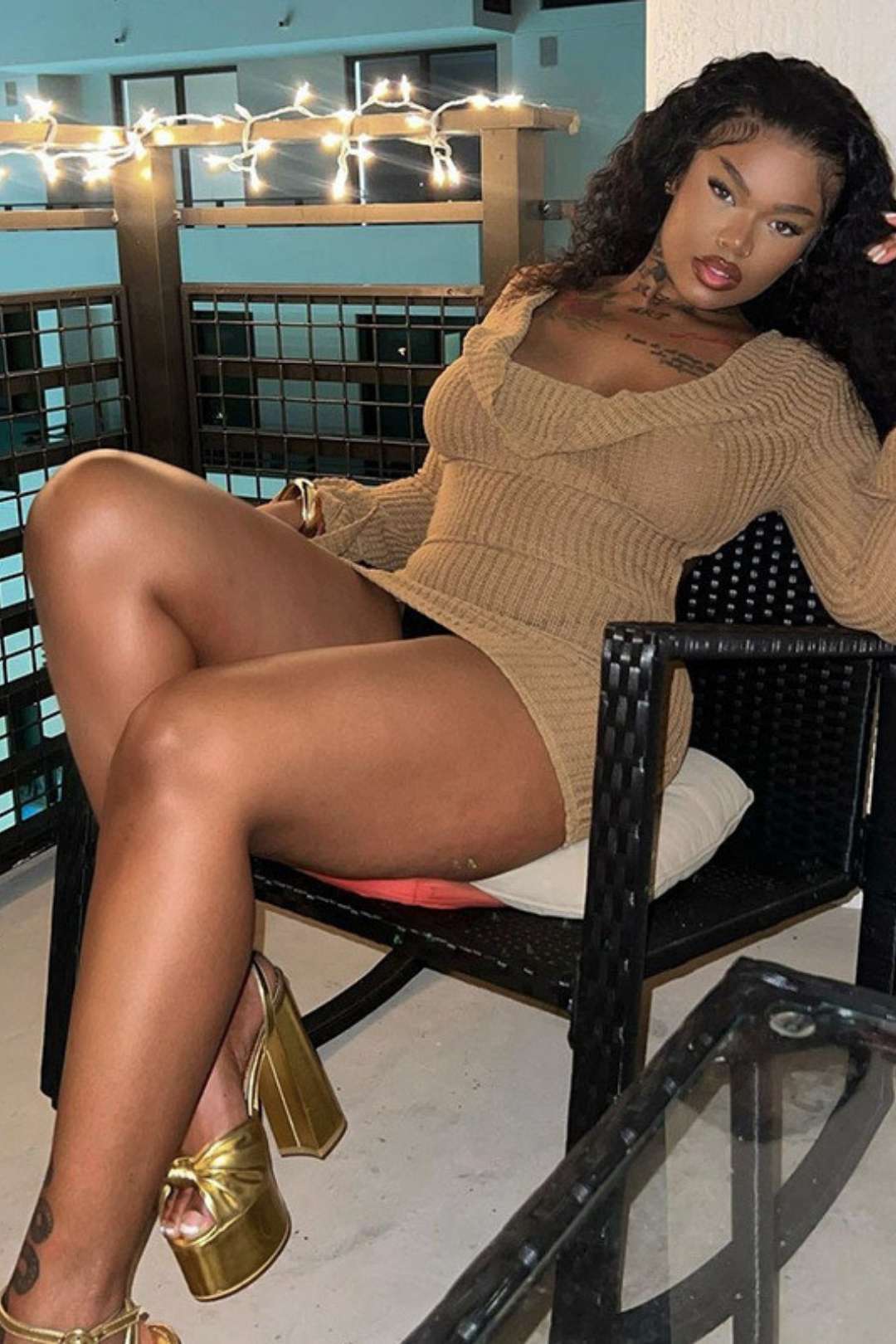 Summer Hip-hugging Long-sleeved Hollow Backless Dress