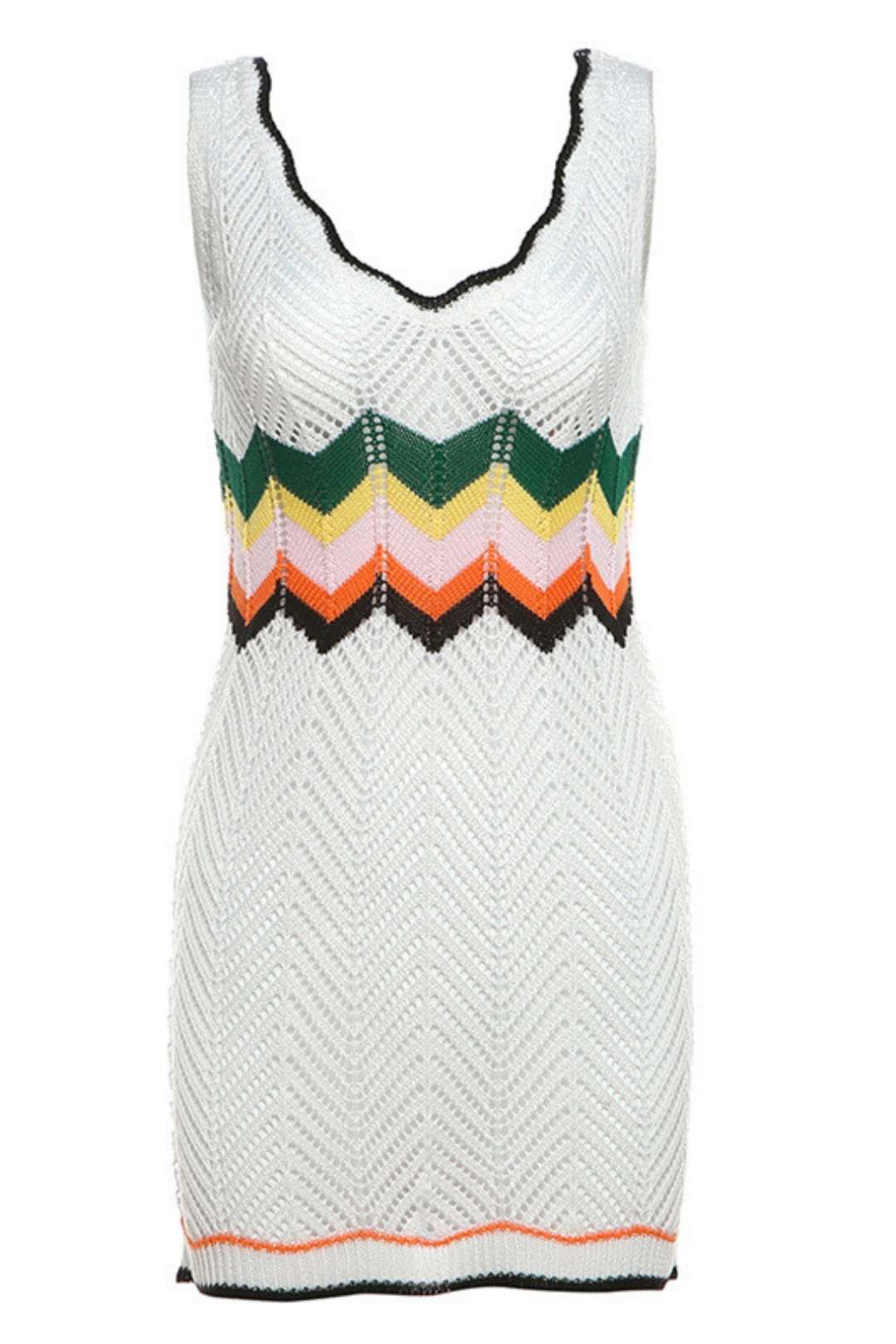 Sexy Low-cut Slim Sleeveless Knitted Hip Dress