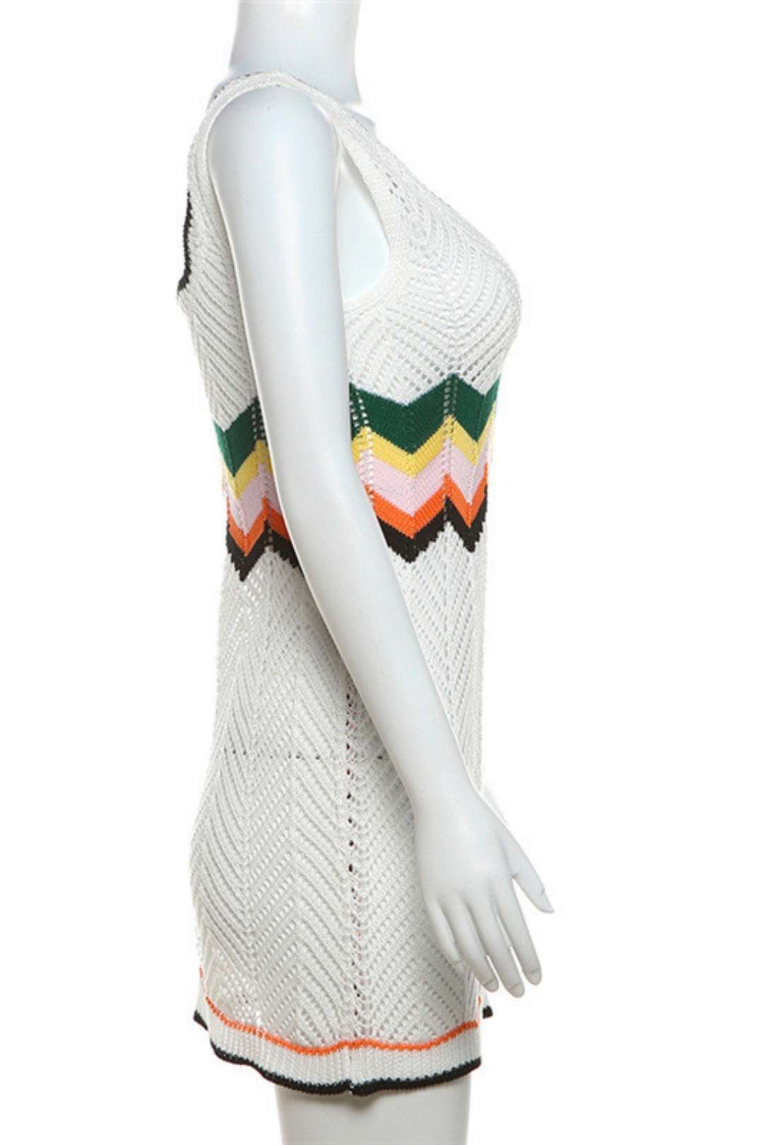 Sexy Low-cut Slim Sleeveless Knitted Hip Dress