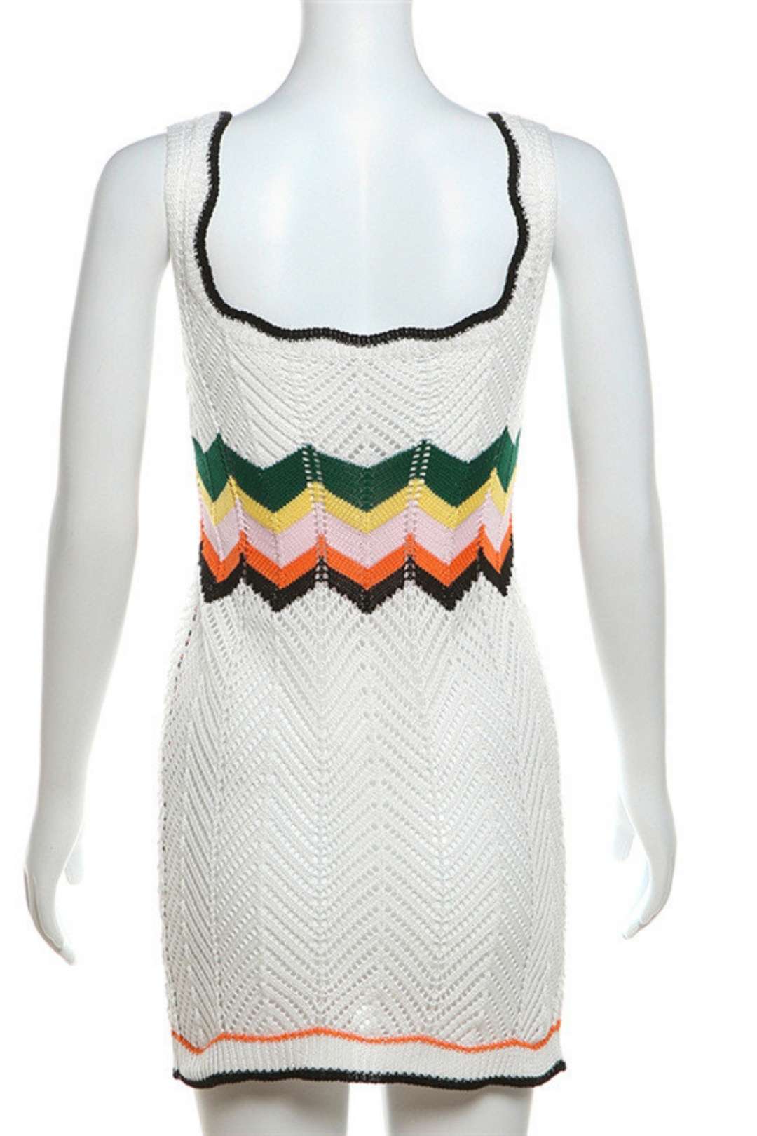 Sexy Low-cut Slim Sleeveless Knitted Hip Dress