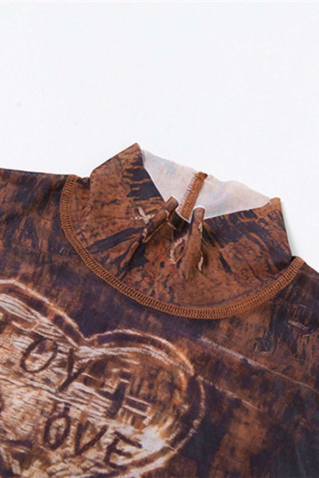 Long-sleeved Mesh Top Sexy High Waist Hip-covering Short Skirt Suit