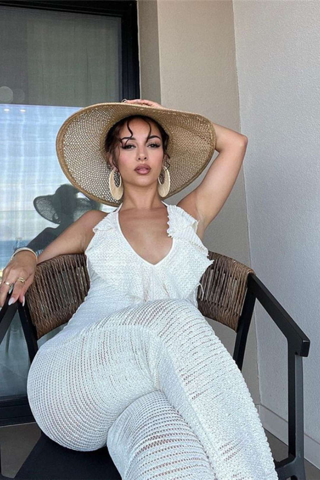 Backless Low-cut Tight Tie Halterneck Jumpsuit