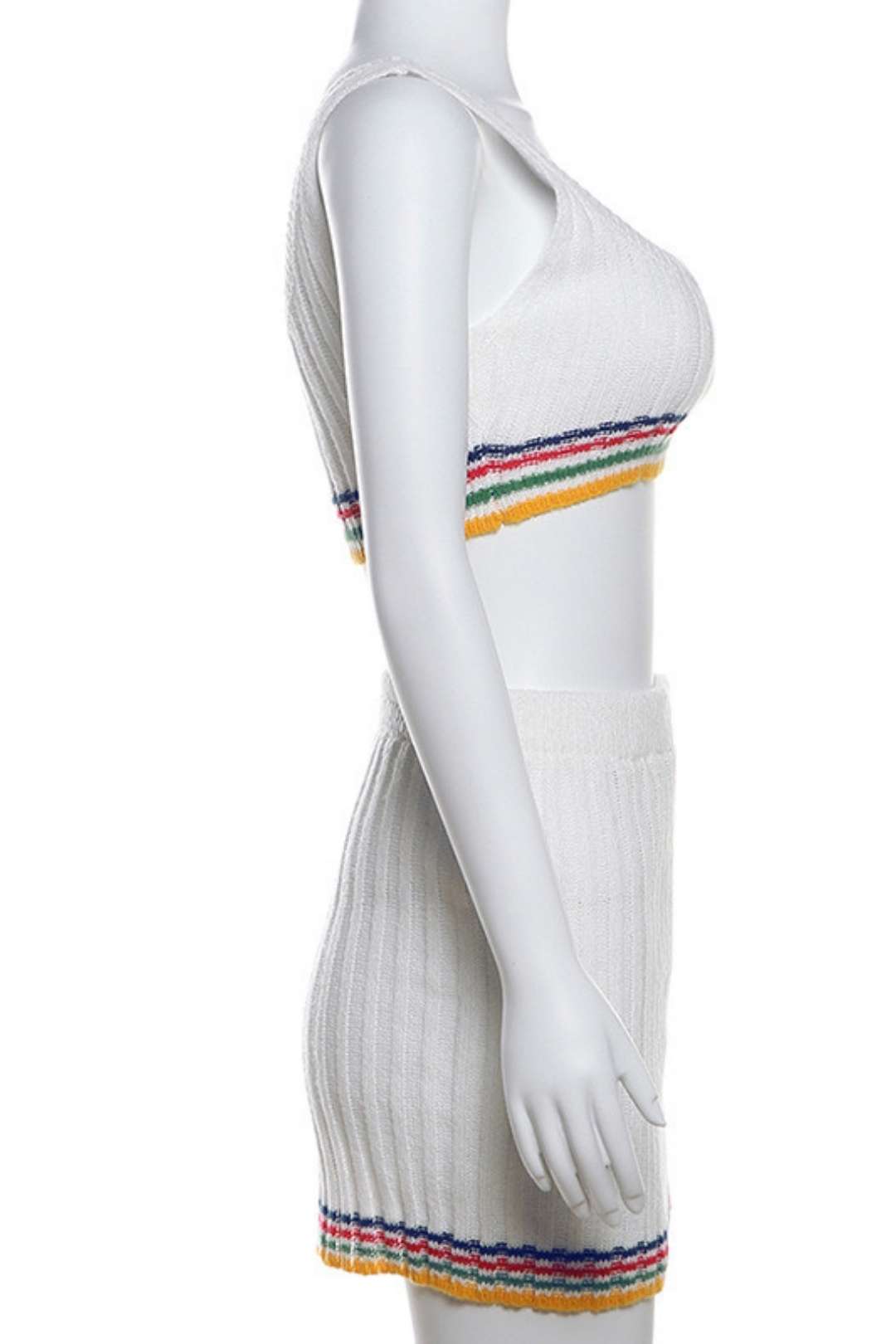 Vest Top High-waisted Slim-fit Hip-covering Knitted Suit