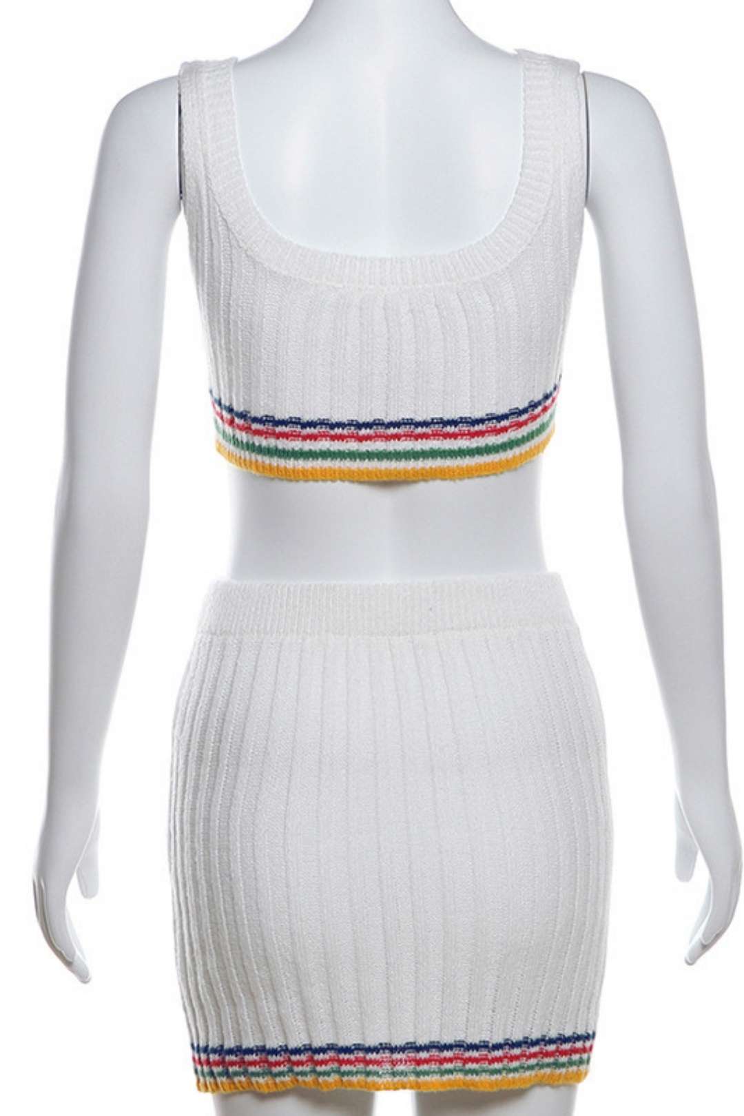 Vest Top High-waisted Slim-fit Hip-covering Knitted Suit