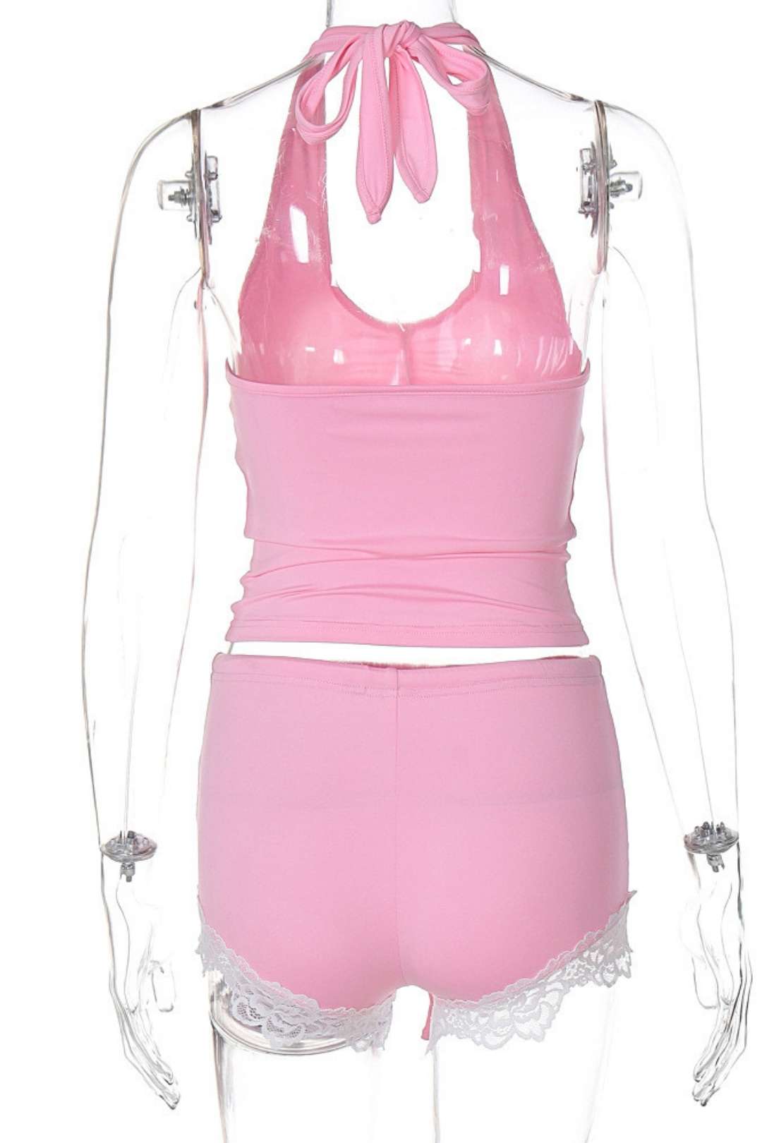 Wrap Chest Slim Fit Wrinkled Shorts Two-piece Fashion Suit