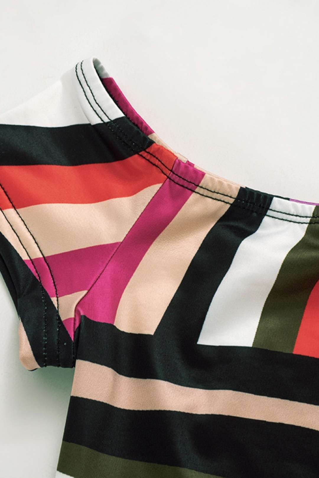 Printed Short-sleeved One-shoulder Slim Fit Jumpsuit