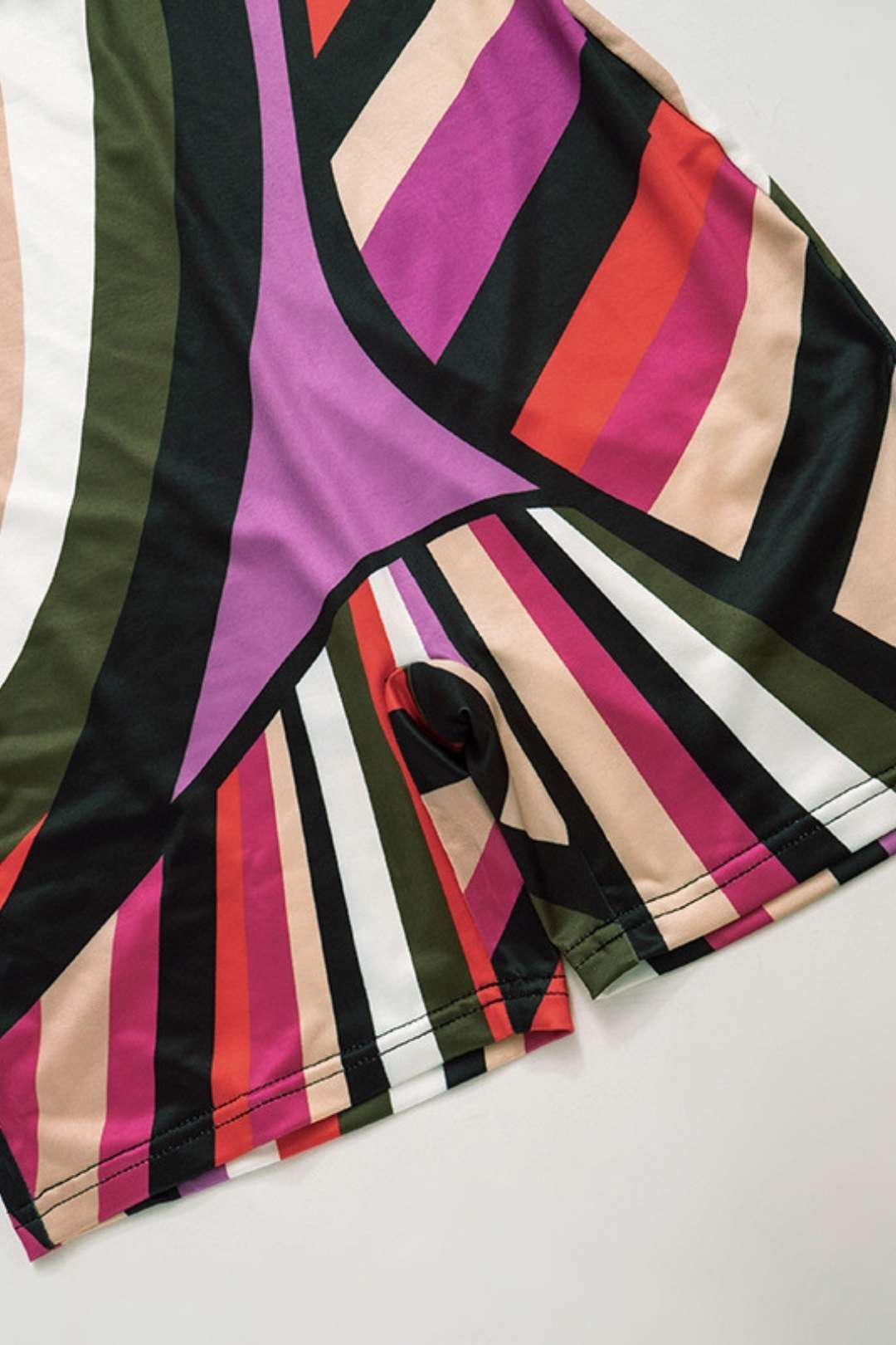 Printed Short-sleeved One-shoulder Slim Fit Jumpsuit