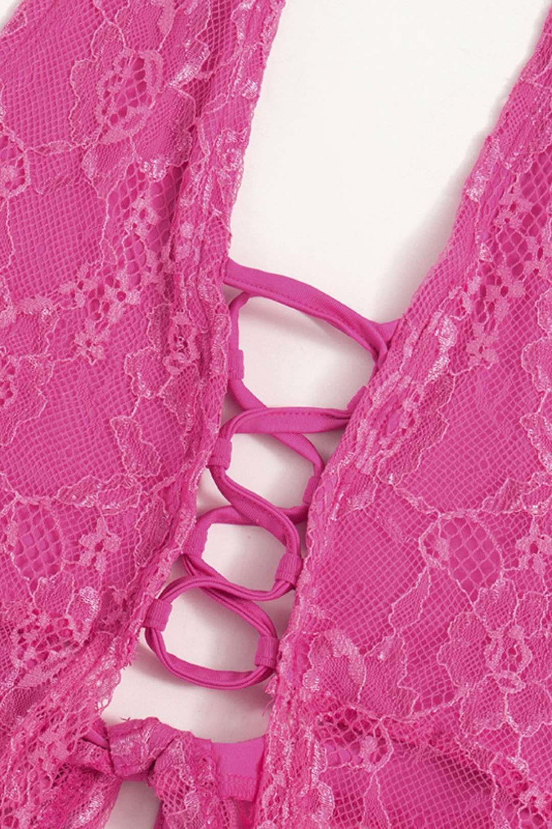 Halter Neck Hollow Top Elastic Pants Skirt Lace Two-piece Suit