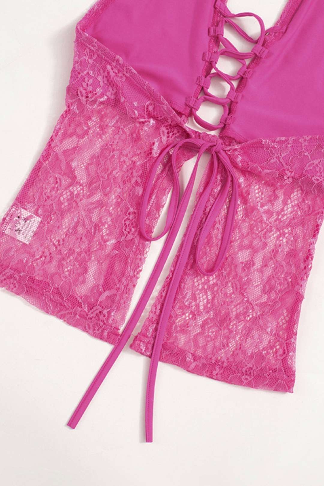 Halter Neck Hollow Top Elastic Pants Skirt Lace Two-piece Suit