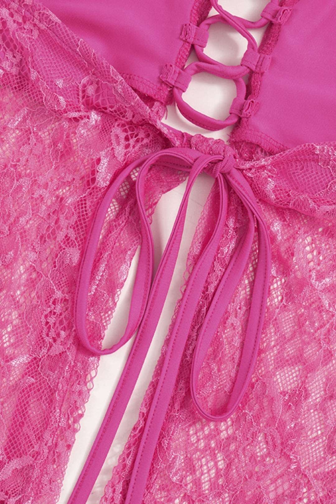 Halter Neck Hollow Top Elastic Pants Skirt Lace Two-piece Suit