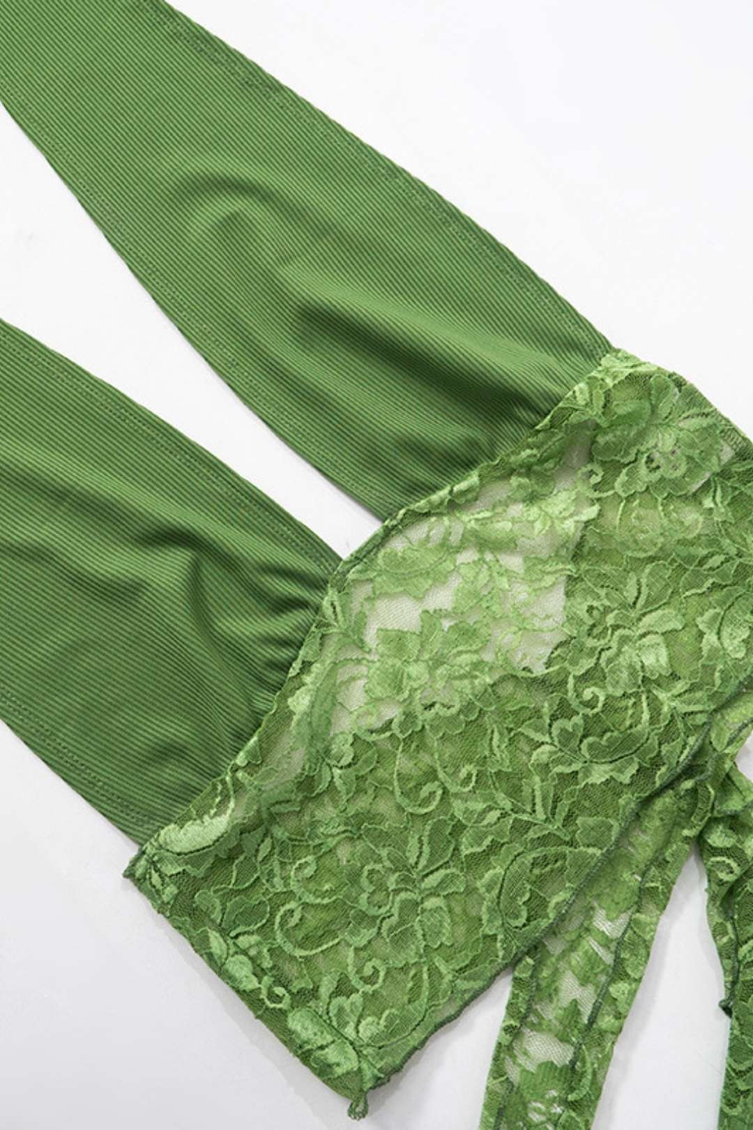 Neck Lace Crop Top Ultra Short Tights Suit