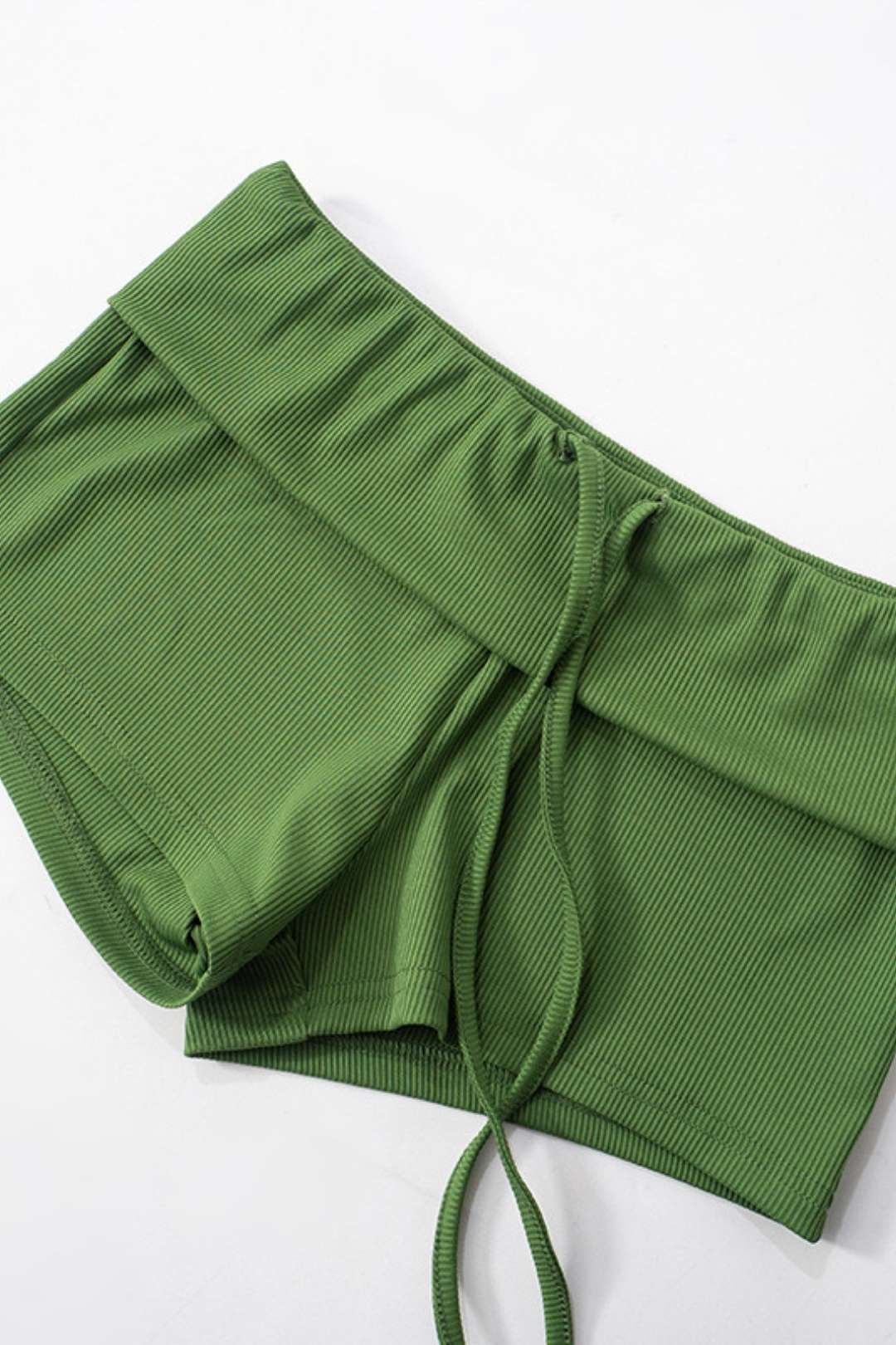 Neck Lace Crop Top Ultra Short Tights Suit