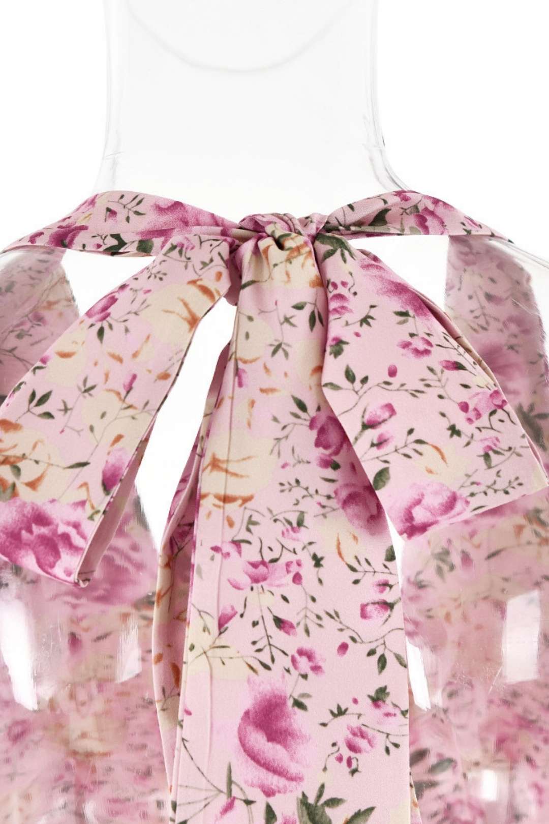 Halter Neck V-neck Backless Top Floral Skirt Two-piece Set