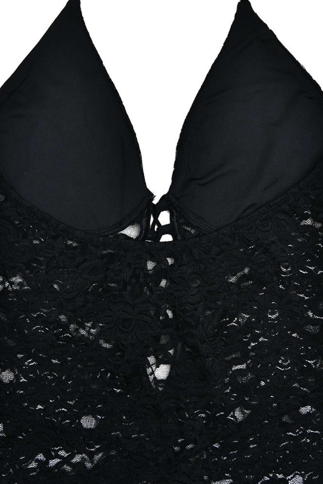 Lace See-through Backless Halter Neck Slim Jumpsuit