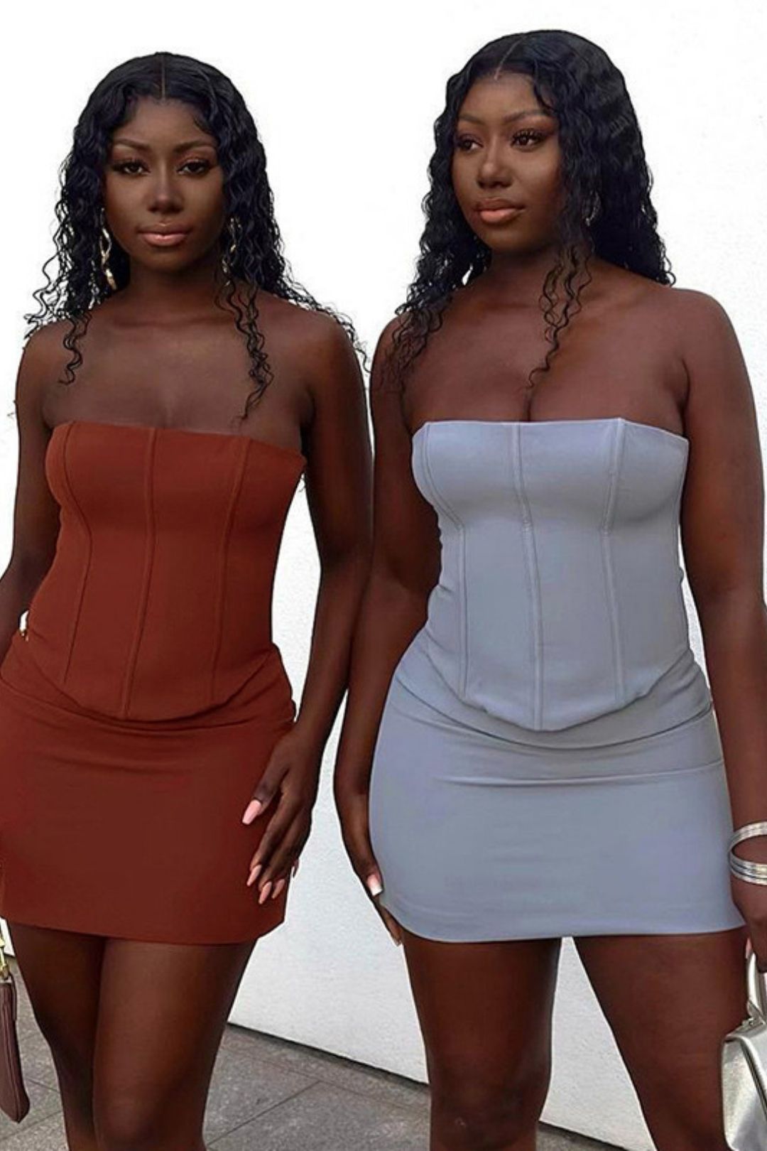 Casual Slim Hip-covering Solid Color Long-sleeved Sexy Skirt Suit