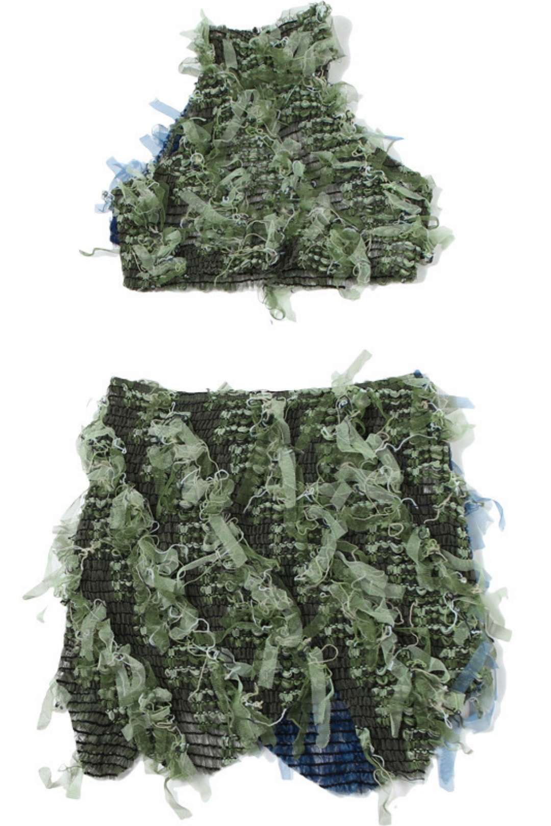 Sleeveless Halter Neck Covered Skirt Suit