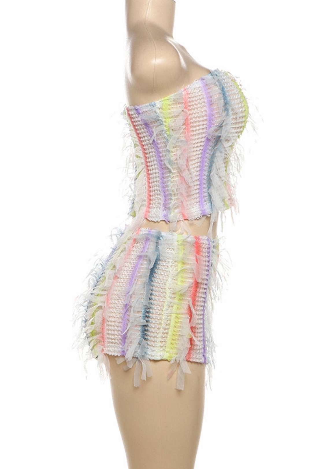 Sexy Sleeveless Tube Top Top Hip-covering Slim Shorts Two-piece Suit