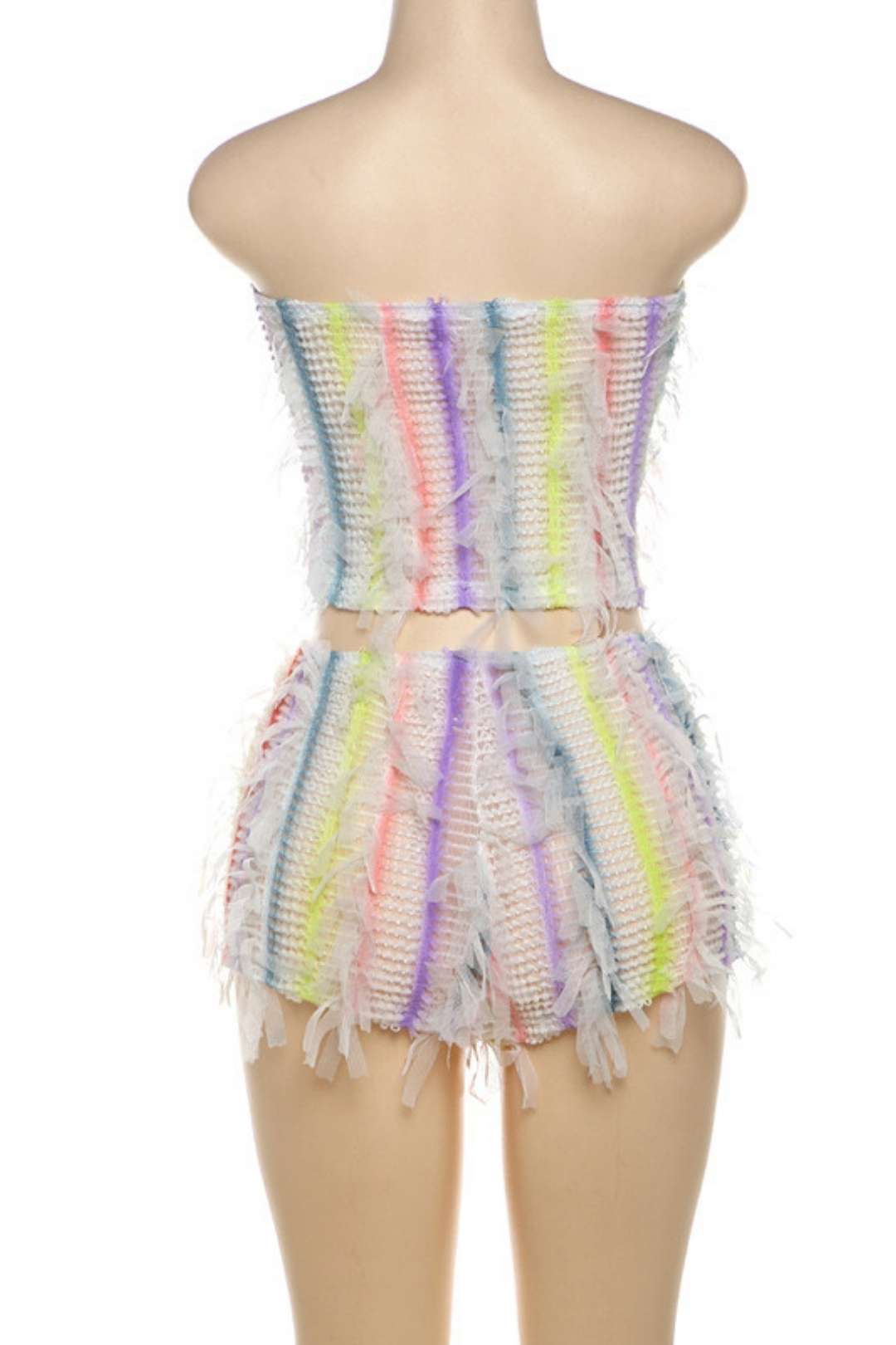 Sexy Sleeveless Tube Top Top Hip-covering Slim Shorts Two-piece Suit