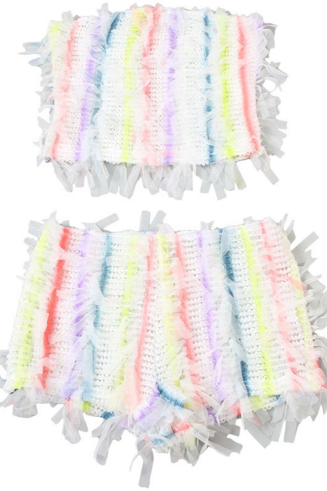 Sexy Sleeveless Tube Top Top Hip-covering Slim Shorts Two-piece Suit