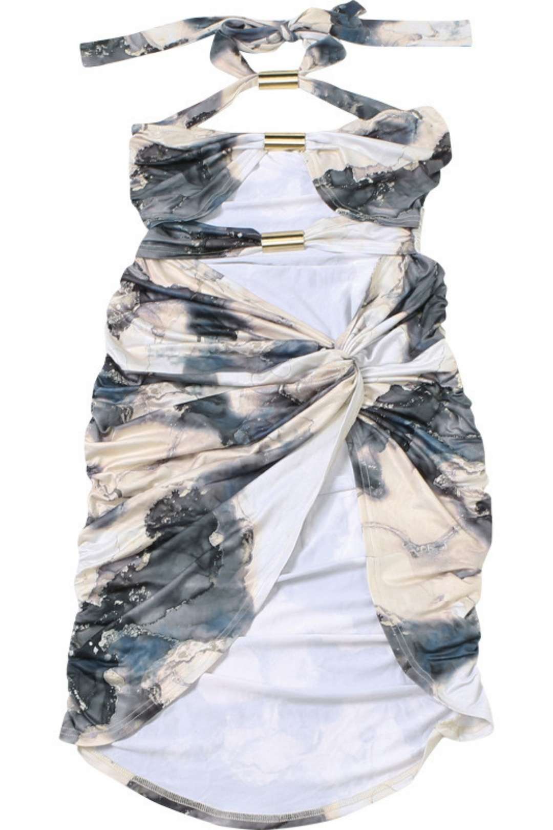 Halter Neck Low-cut Sexy Backless Dress Short Dress