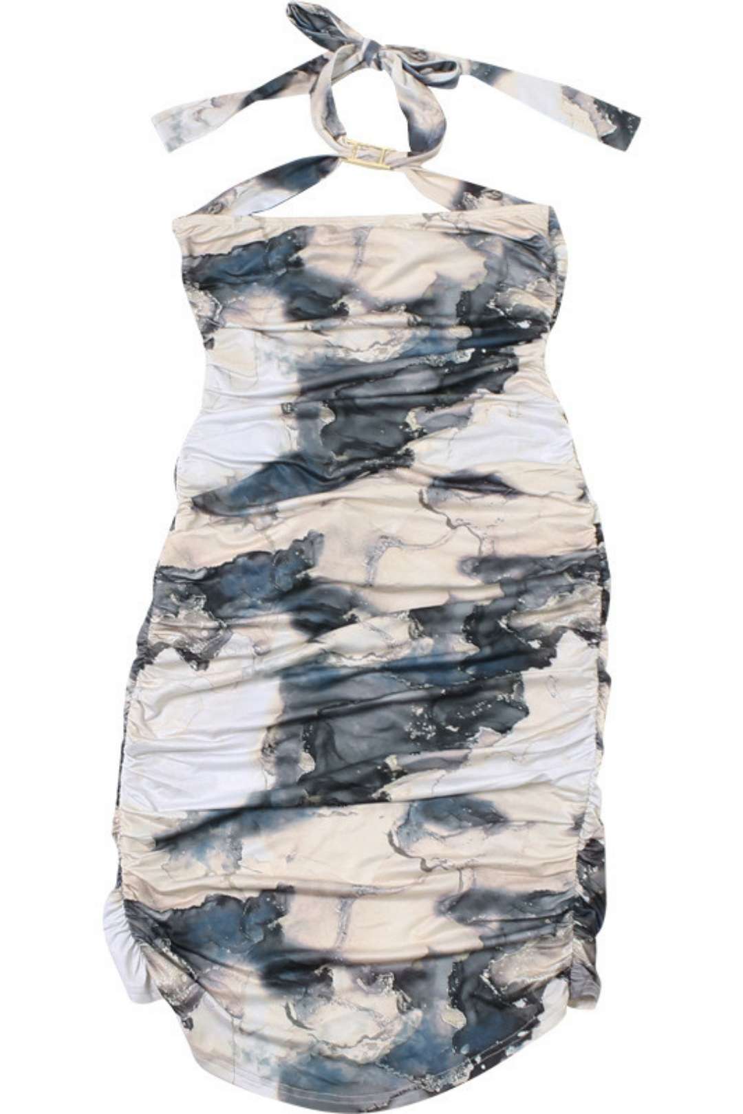 Halter Neck Low-cut Sexy Backless Dress Short Dress