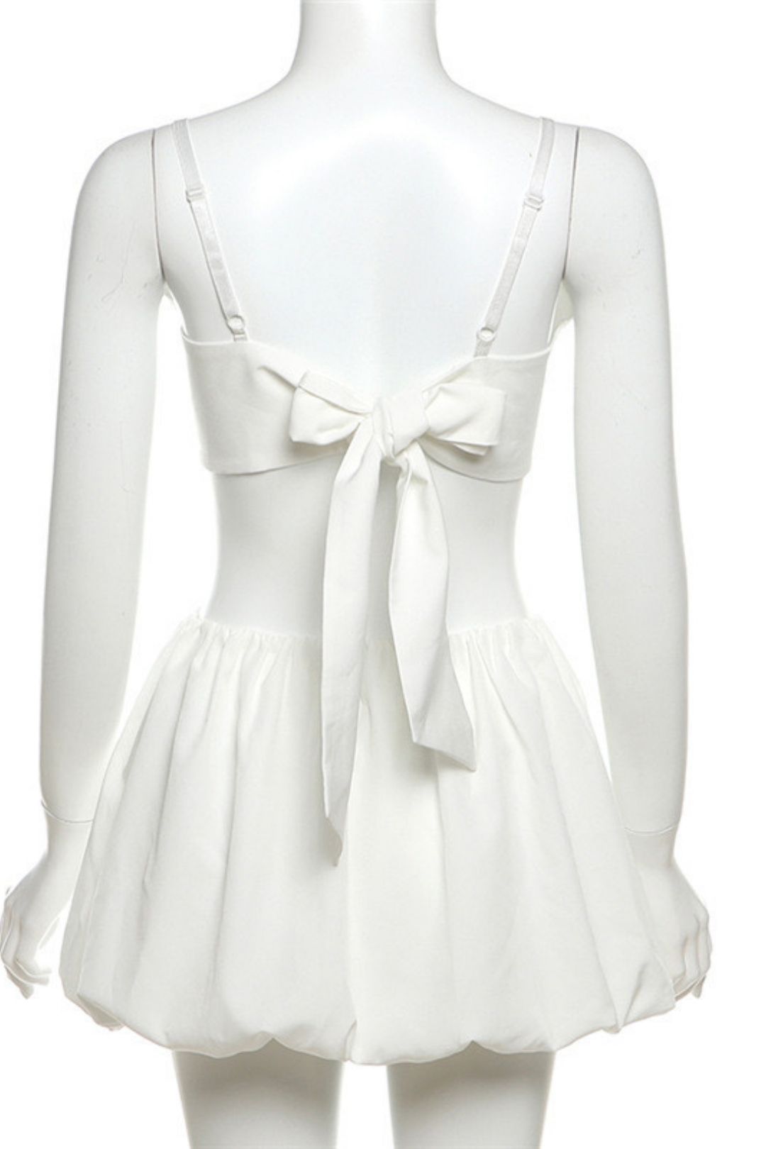 Camisole Strappy Short Top Puffy Skirt Suit