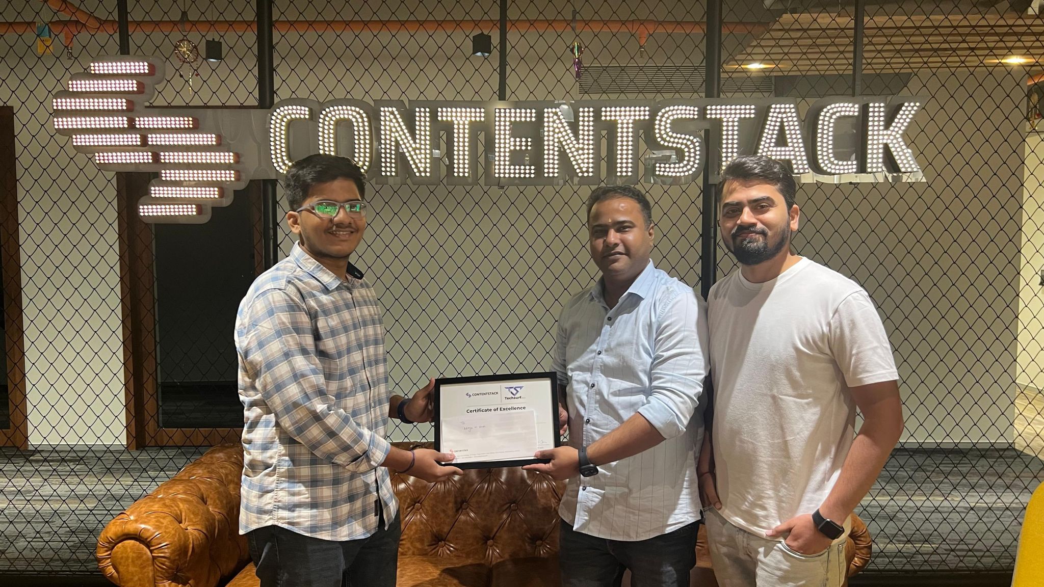 Aditya Receiving Award