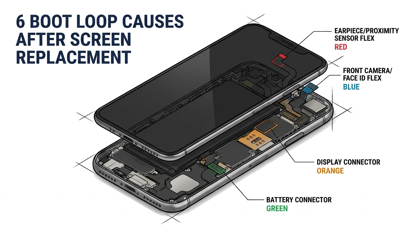 iPhone Boot Loop After Screen Replacement: 6 Causes and How to Fix Each One