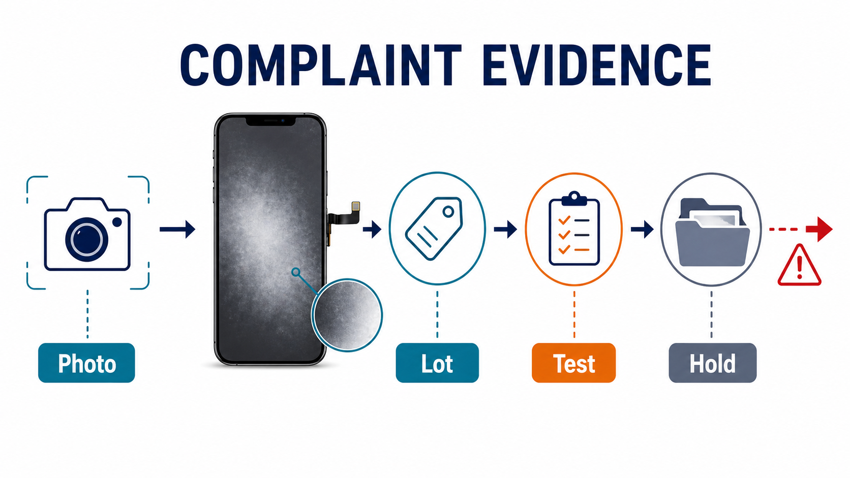 Complaint documentation and evidence workflow