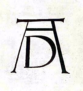 Retrato em madeira de Albrecht Dürer, artista alemão do Renascimento, com barba e bigode, vestido com roupas da época.