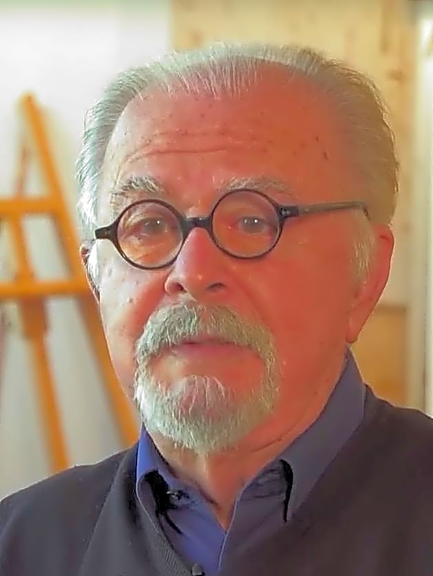 Peinture à l'huile de Fernando Botero représentant une figure féminine robuste et curviligne aux tons vifs de rouge et de jaune.