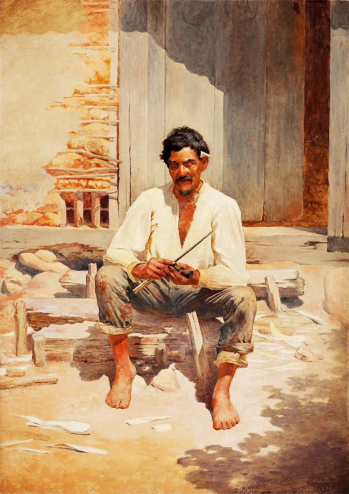 Almeida Júnior - Caipira Smoking Tobacco
