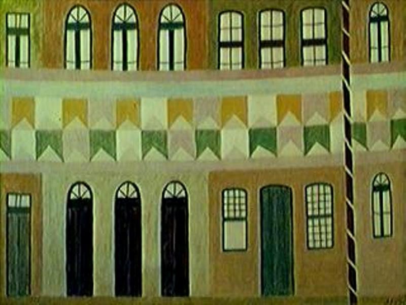 Alfredo Volpi - Fachada com bandeirinhas