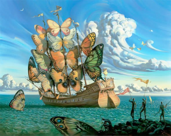 Vladimir Kush - The Departure of the Winged Ship