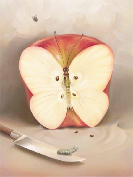 Vladimir Kush - Butterfly Apple