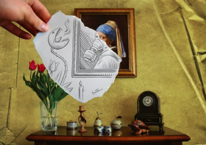 Ben Heine - foto e desenho